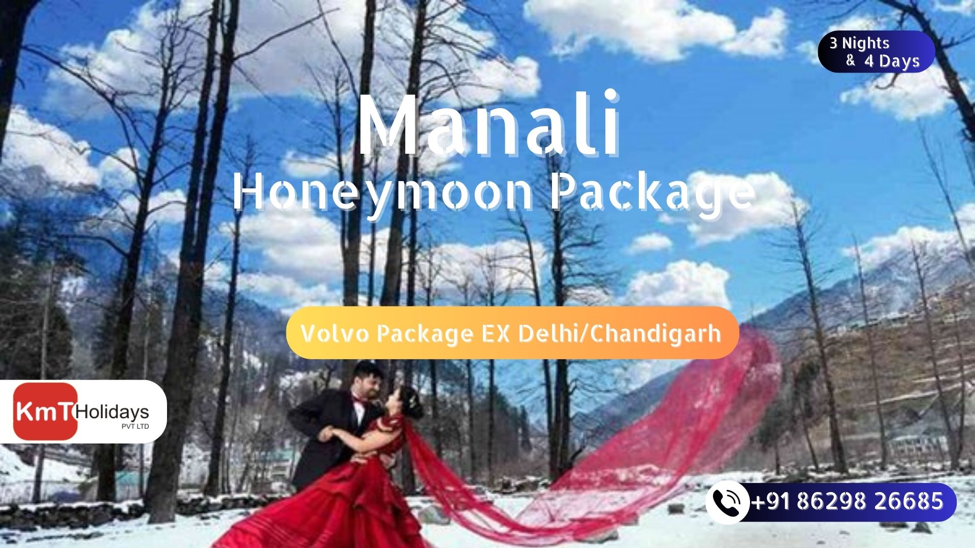 manali honeymoon package by volvo bus